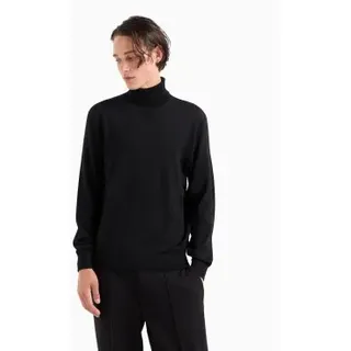 A|X Armani Exchange für Herren. 8NZM3CZM8AZ1200 Schwarzer Rollkragenpullover (XXL), Lässig, Wolle
