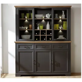 Innostyle Vitrine Jasmin 166 x 48 x 204 cm Grau