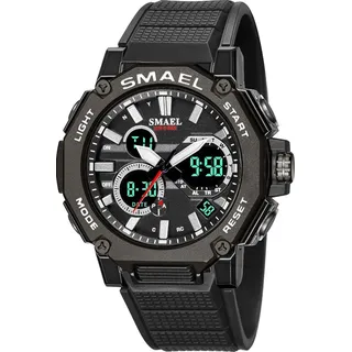 SMAEL TROY Herren Sportuhr - Schwarz | Robust & Funktional KP14129 - Schwarz