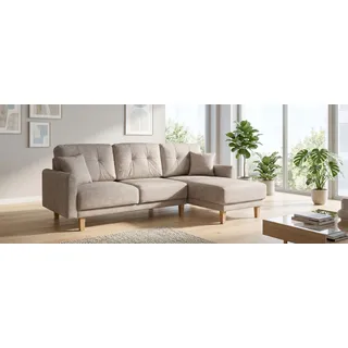 Home Affaire "TRIPLO optionale Schlafsofa mit Bettkasten, Maße B/T/H: 234/164/89 cm", L-Form wahlweise mit Bettfunktion - Liegefläche 132x210 cm,