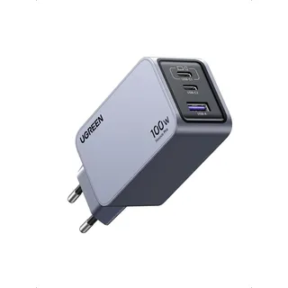 UGREEN USB C Ladegerät, Nexode Pro 100W GaN Charger Mini USB C Netzteil 3-Port Schnellladegerät PPS 45W kompatibel mit MacBook Pro/Air, iPad, iPhone 17, Galaxy S25 Ultra, S24, Dell XPS