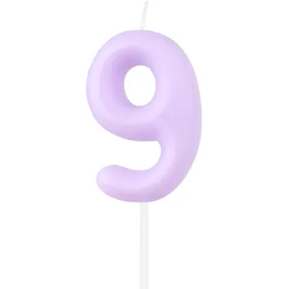 Macaron lila Zahl 9 Kerzen, lila Kerzen zum 9th Geburtstag, Macaron Happy Birthday Kerze für Kuchen, süße Kuchendekoration, Macaron lila Tortenaufsatz für Mädchen Jungen Geburtstagsdekorationen