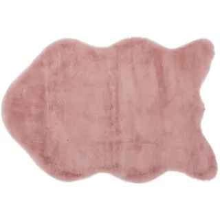 Gözze - Eleganter und Weicher Teppich aus Kunstleder, 80 x 120 cm - Altrosa