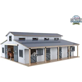 Kids Globe Horses Pferdestall (7 Pferdeboxen, mit Lagerfläche im Dach, 1:24)