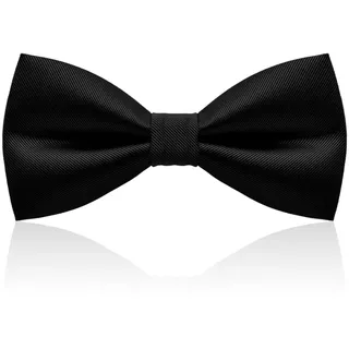 WY LIGHTING LEVEL Klassische Herren Fliege Im Pre Tie Stil für Formelle Hochzeitsveranstaltungen - Solide Vintage Smoking für Erwachsene Und Kinder (Schwarz)