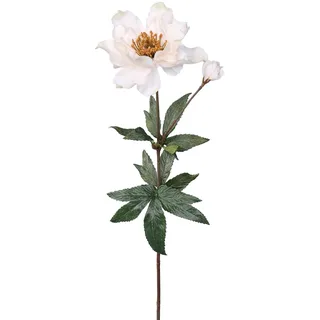 Mica Decorations Zweig Helleborus 60 cm Creme