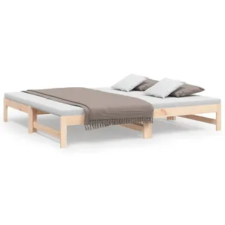 vidaXL Tagesbett Ausziehbar 2x(75x190) cm Massivholz Kiefer - Braun