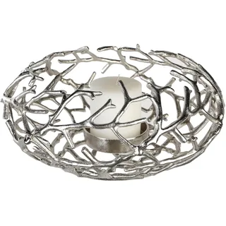 Casablanca by Gilde Kerzenständer Twigs Aluminium Silber