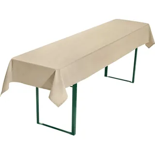 REDBEST Biertisch-Tischdecke, Biertisch-Auflage, Tischdecke Bierzeltgarnitur, Bierbanktischdecke beige Größe 90x260 cm - strapazierstark und langlebig