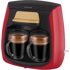 SENCOR Kaffeemaschine, 0,3 l, Fassungsvermögen: 500 W, Rot