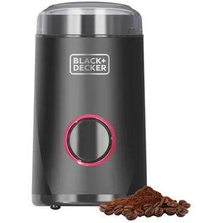 Black & Decker Black+Decker - Elektrische Kaffeemühle 150W | Edelstahlklingen | 50g Kapazität | Sicherheitsverschluss | Kabelaufbewahrung | Rutschfeste Füße | Kompakt und Elegant | Ideal für Kaffee und Gewürze