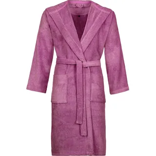 Vossen Unisex-Bademantel »Vegan Life, ideal für Sauna & Spa, Hotelbademantel, Morgenmantel« 1 Stk. für Damen & Herren, mit Kapuze, VEGAN, lila