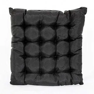 douceur d'Intérieur - 1600838, Sitzkissen, 40 X 40 cm, Essentiel, Polyester Unifarben, Schwarz