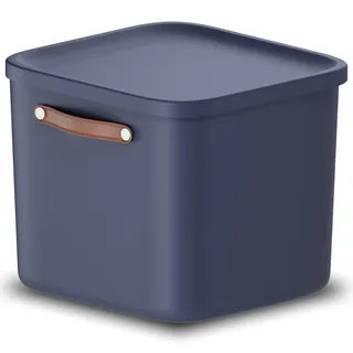 Rotho Maloja Aufbewahrungsbox mit Deckel 40 L große Box aus Kunststoff | Aufbewahrungsboxen zur Aufbewahrung, sicher verschließbar, mit Griff, stapelbar, für Kinderzimmer, Bad und Küche zu Hause