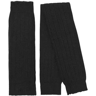 ESPRIT Damen Stulpen Rib W Lw Wolle dick gemustert 1 Paar, Schwarz Black 3000, ONESIZE