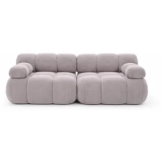 kaiser möbel Couch Samt 2-Sitzer Grau