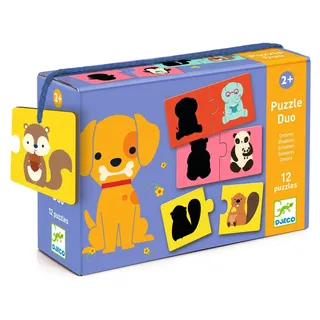 DJECO Puzzle Tierschatten 12x2 Stü ck