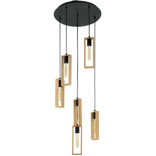 EGLO Littleton 6-flg. dimmbar 60 cm rund/braun