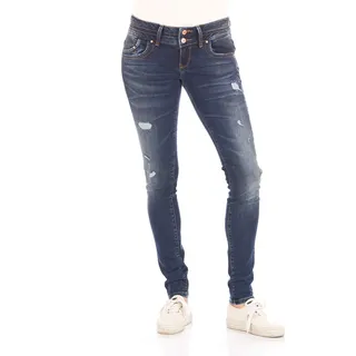 LTB Jeans Damen Skinny Jeans Julita X - Low Waist SkinnyJeans mit Knopf & Reißverschluss und Stretch - Julita X Tessa WASH Jeanshose Blau 29W / L30