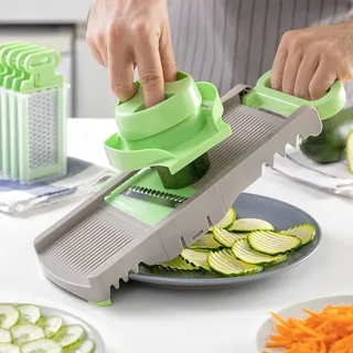 Mandoline-Reibeisen Faltbar 6 in 1 Choppie InnovaGoods - Grün, Grau