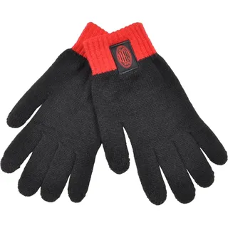 AC Milan Uni-Handschuh mit Stoffpatch, Touchscreen, 95% PC 5% EA Milani 143486, Schwarz, Einheitsgröße
