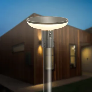 esotec Solar PIR Leuchtkopf Linus Max CCT, Fernbedienung, Aluminium, IP44 102943 - Schwarz, Weiß