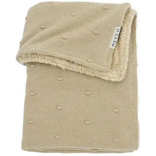 Meyco Baby Mini Knots Teddy 75x100 Cm Minikrippendecke - Sand - One Size