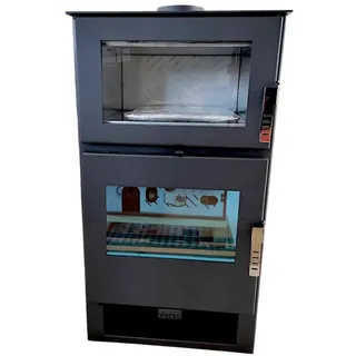 Verso Inox Verso F Edelstahl Schwarz/Abdeckplatte Glas