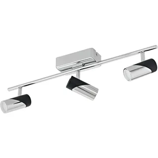 EGLO LED Deckenlampe Bernedo, Deckenstrahler, Alu, Stahl in chrom, schwarz