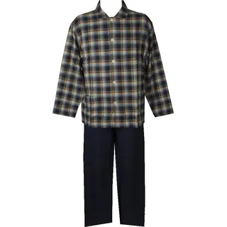 Pyjama für Männer Winter Baumwollstoff Langarm offen mit Knöpfen und RAGNO Kragen Artikel N65322, 5 - QUINTA, Cotone 100%