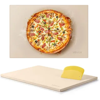 Vevor Pizzastein 508 x 355 mm Cordierit beige/braun