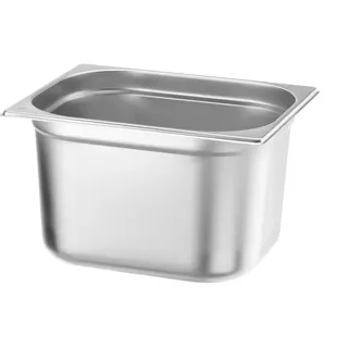 HENDI Gastronormbehälter, geeignet für Chafing Dishes, Bain-marie, Backöfen, Kühlschränken, Gefrierschränke, temperaturbeständig von -40° bis 250°C, 12,5L, GN 1/2, 325x265x(H) 200mm, Edelstahl