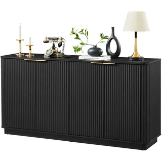 modfu Sideboard 160 x 80 x 40 cm Schwarz