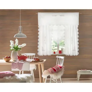 HOSSNER - ART OF HOME DECO Wolfgangsee Stangendurchzug 135 x 45 cm Weiß 1 St.