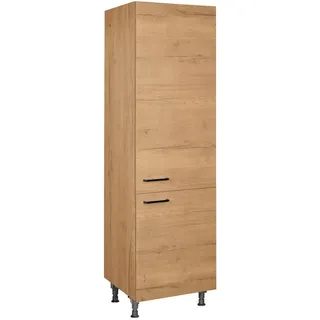 Nobilia Geschirrschrank , Eichefarben , Metall , 5 Fächer , einzeln stellbar, nur wie online abgebildet bestellbar , 60x216.6x58 cm , Blauer Engel, Pefc, Goldenes M, Made in Germany, DGM-Klimapakt , Küchen, Küchenmöbel, Küchenschränke, Geräteumbauschränke