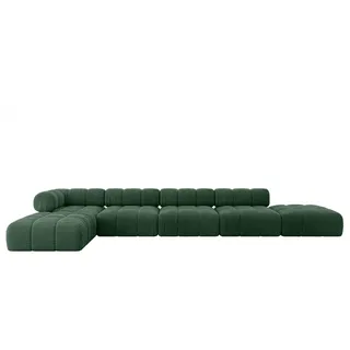 altdecor Eckcouch Cord 7-Sitzer Grün