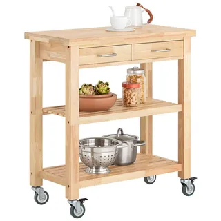SoBuy Servierwagen Gummiholz