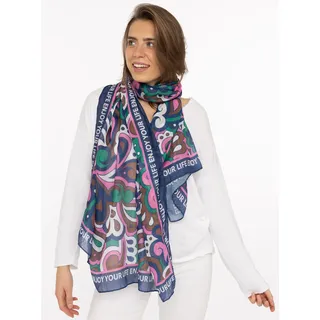 Zwillingsherz "Flower Paisley", farbenfroh, transparent, mit Schriftzug,