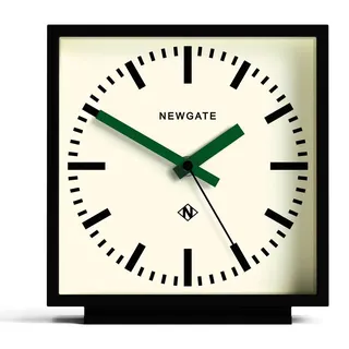 Newgate Amp Railway Kaminuhr in Schwarz mit grünen Zeigern - Schwarz, Grün