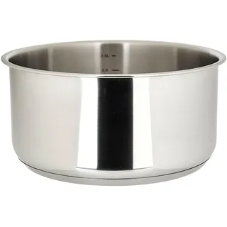 Sitram 715014 Stieltopf aus Edelstahl, abnehmbar, Produktreihe Sitromovible, Arpege, Ø 20 cm, Höhe 10 cm, mit Liter-Markierung, für alle Herde, auch Induktionsherde, verkauft ohne Griff