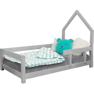 Kinderhausbett POPPI 90 x 160 hellgrau 1 - Grau