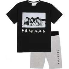Friends, Mädchen, Pyjama, Schlafanzug mit Shorts  Mädchen, Schwarz, (134)