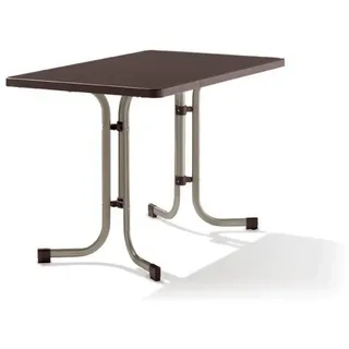 Sieger Boulevard-Klapptisch mit mecalit-Pro-Platte 115 x 70 x 72 cm champagner/schieferdekor mocca