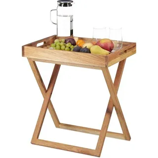 Inklapbare Holz-Veranda-Tisch - Kleine Garten-Beistelltisch 54 x 52 x 36 cm - Außen Gebrauch