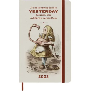 Moleskine Wochenplaner Limitierte Edition Alice im Wunderland Weiß 2023