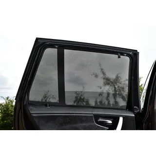 Carshades Satz Car Shades (Hintertüren) kompatibel mit Volvo V70 Kombi 2007- / XC70 2007- (2-teilig), Schwarz