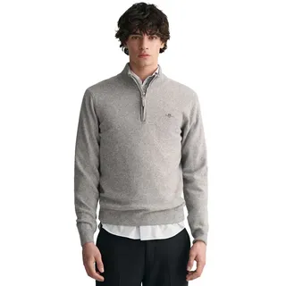 Gant Superfine Lambswool Halbzippullover - Grey Melange - XL