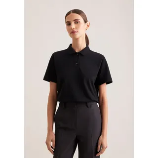 Poloshirt SEIDENSTICKER "Schwarze Rose", Damen, Gr. XS, schwarz, 100% Baumwolle, unifarben, regular fit, Shirts Poloshirt, Polo Uni