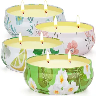 Citronella Kerze Outdoor Groß, 270Std Citronella Kerze mit 2 Docht Natürliche Sojawachs Duftkerzen XXL Citronella Kerzen für Outdoor Garten Patio Picknicks Terrasse Party
