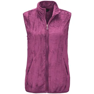 GOLDNER Kurzweste »Teddy-Weste aus flauschigen Fleece«, lila